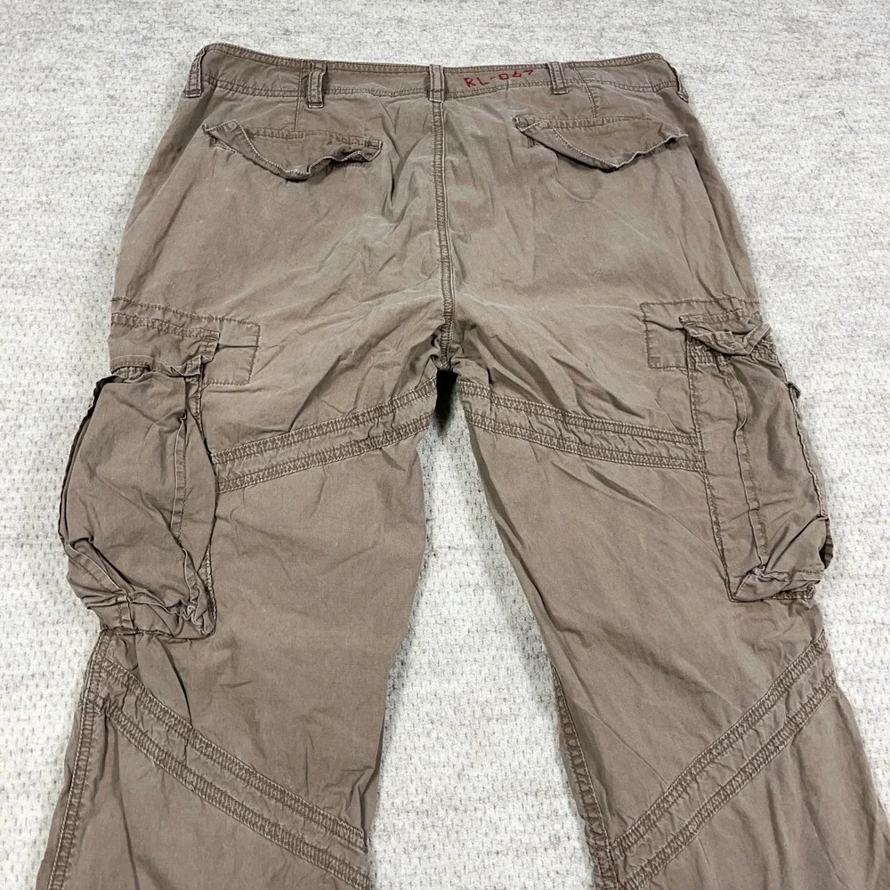 Vintage Polo Ralph Lauren Cargo Pants Men 36x30 Brown Paratropper Military RL 67